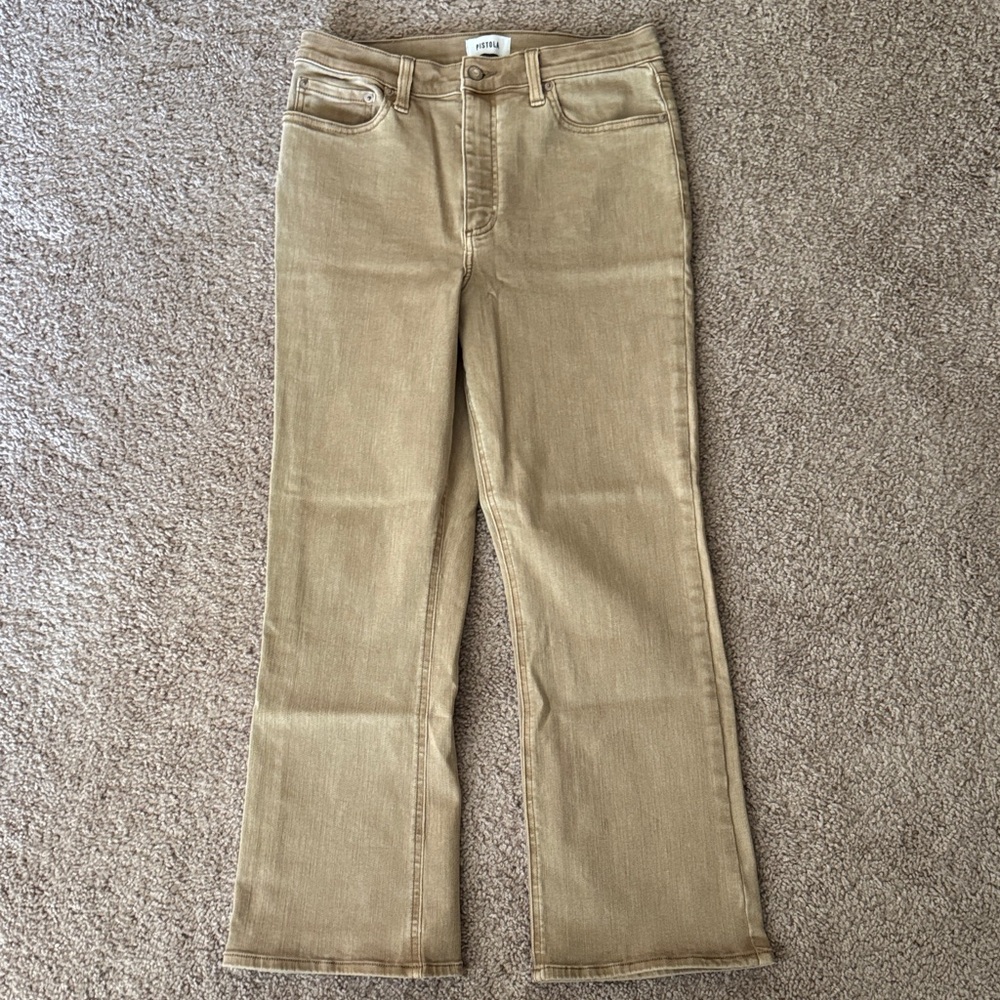 Pistola Tan Flare Women Jeans